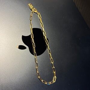 Electric Picks Jet Set Paperclip Anklet 14K filled